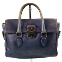 【BERLUTI】ベルルッティ エミーオガリバー 2WAY ハンドバッグ ショルダーバッグ ブルー系 レザー メンズ 【中古】 USED-B 【9356】 質屋...