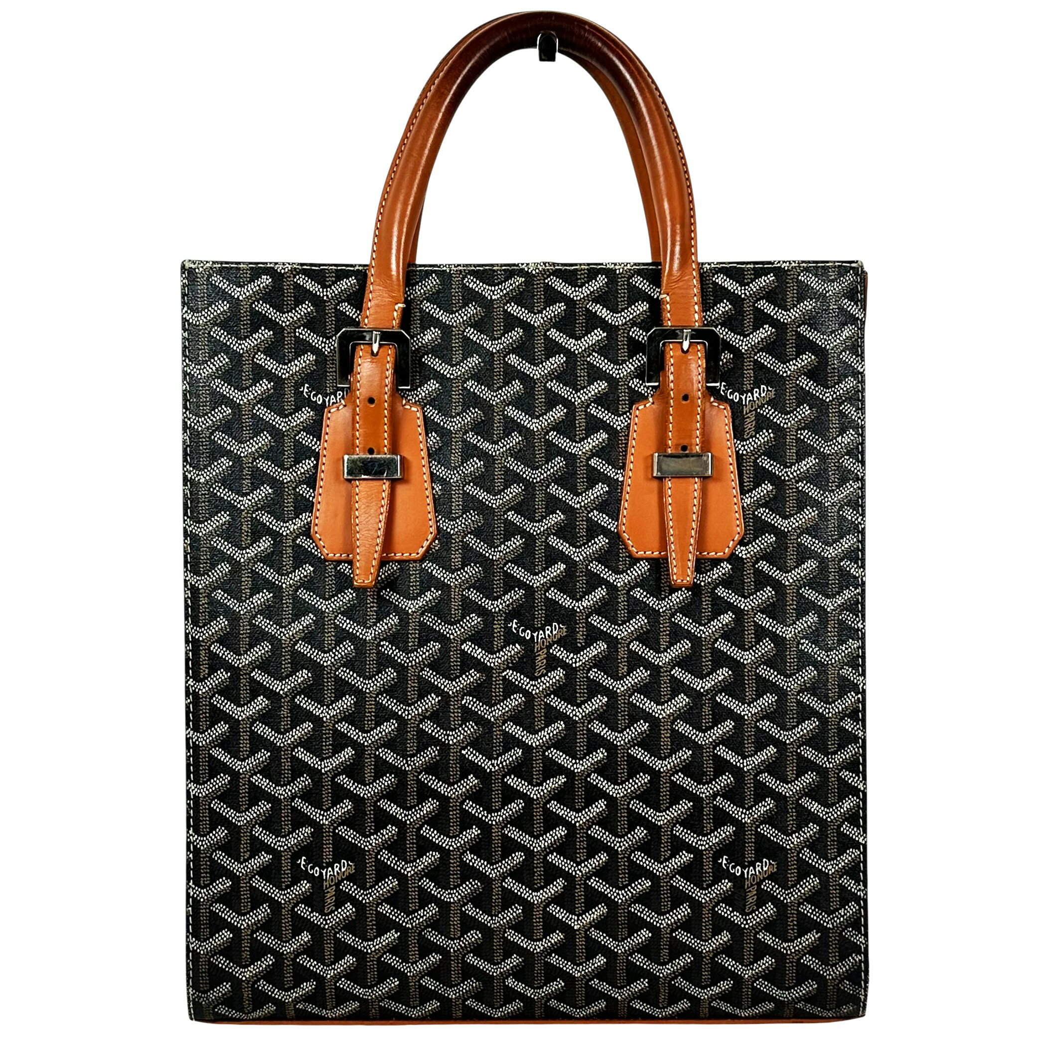 【GOYARD】ゴヤール コモールPM ヘリンボーン柄 ブラウン系 茶 PVC レザー メンズ レディース ユニセックス トートバッグ バッグ【中古】 USED-B 【9304】 質屋かんてい局仙台卸町店 楽天市場店