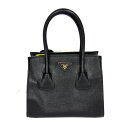 【PRADA】プラダ 1BG619 トートバッグ ハンドバッグ ショルダーバッグ 2WAY レザー ネロ ブラック ゴールド金具 レディース メンズ ユニセックス【中古】USED-AB 【9356】質屋かんてい局仙台卸町店 楽天市場店