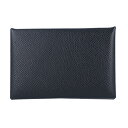 【HERMES】 エルメス カルヴィ カードケース Y刻印 2020年製 レザー ブラック 名刺入れ レディース メンズ ユニセックス 【中古】 USED-A ...