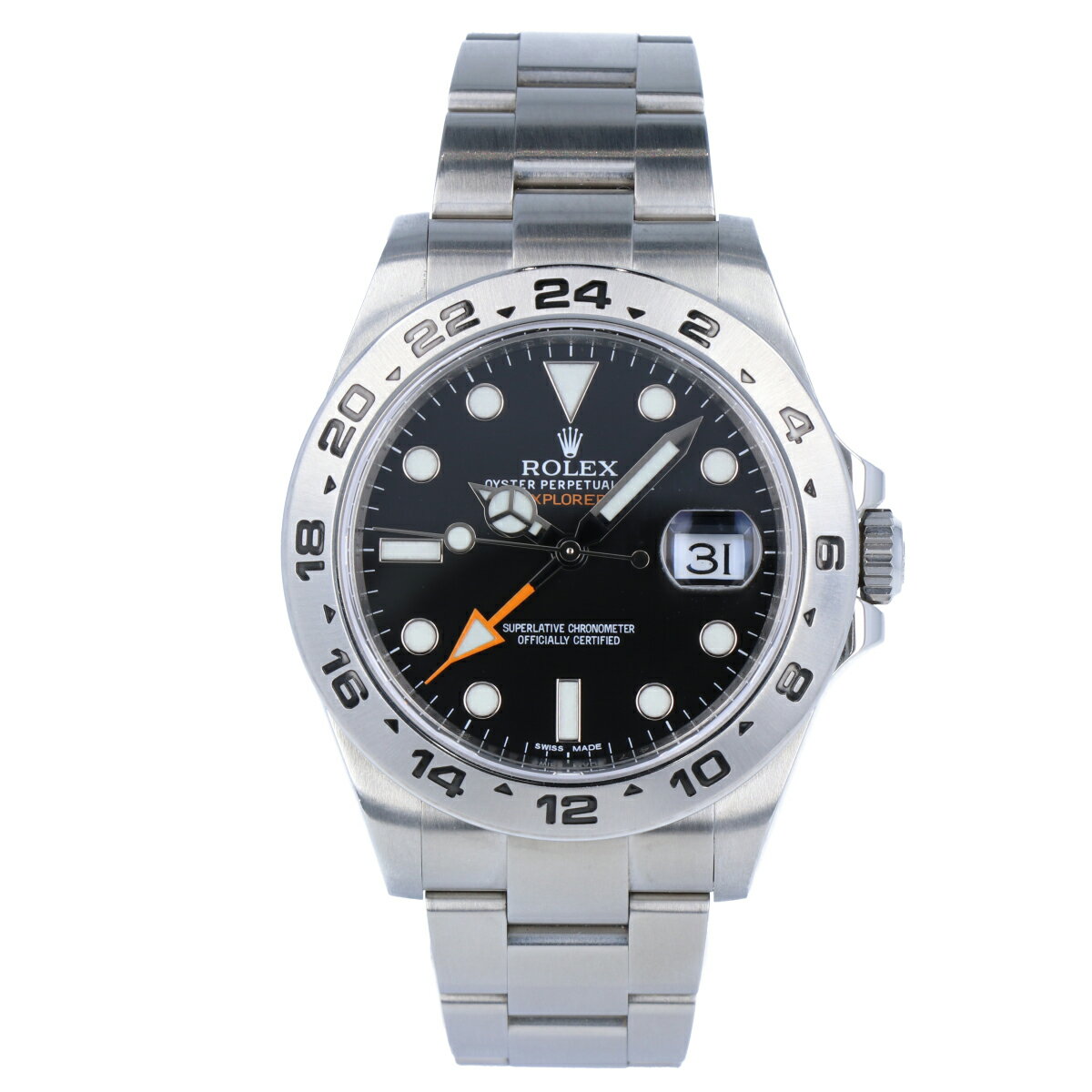 【ROLEX】ロレックス エクスプローラー2 216570 ランダム番 黒文字盤 ブラック文字盤 42mm SS ステンレススチール 自動巻き オートマ メンズ 腕時計 時計 【中古】 USED-A 【9356】 質屋かんてい局仙台卸町店 楽天市場店