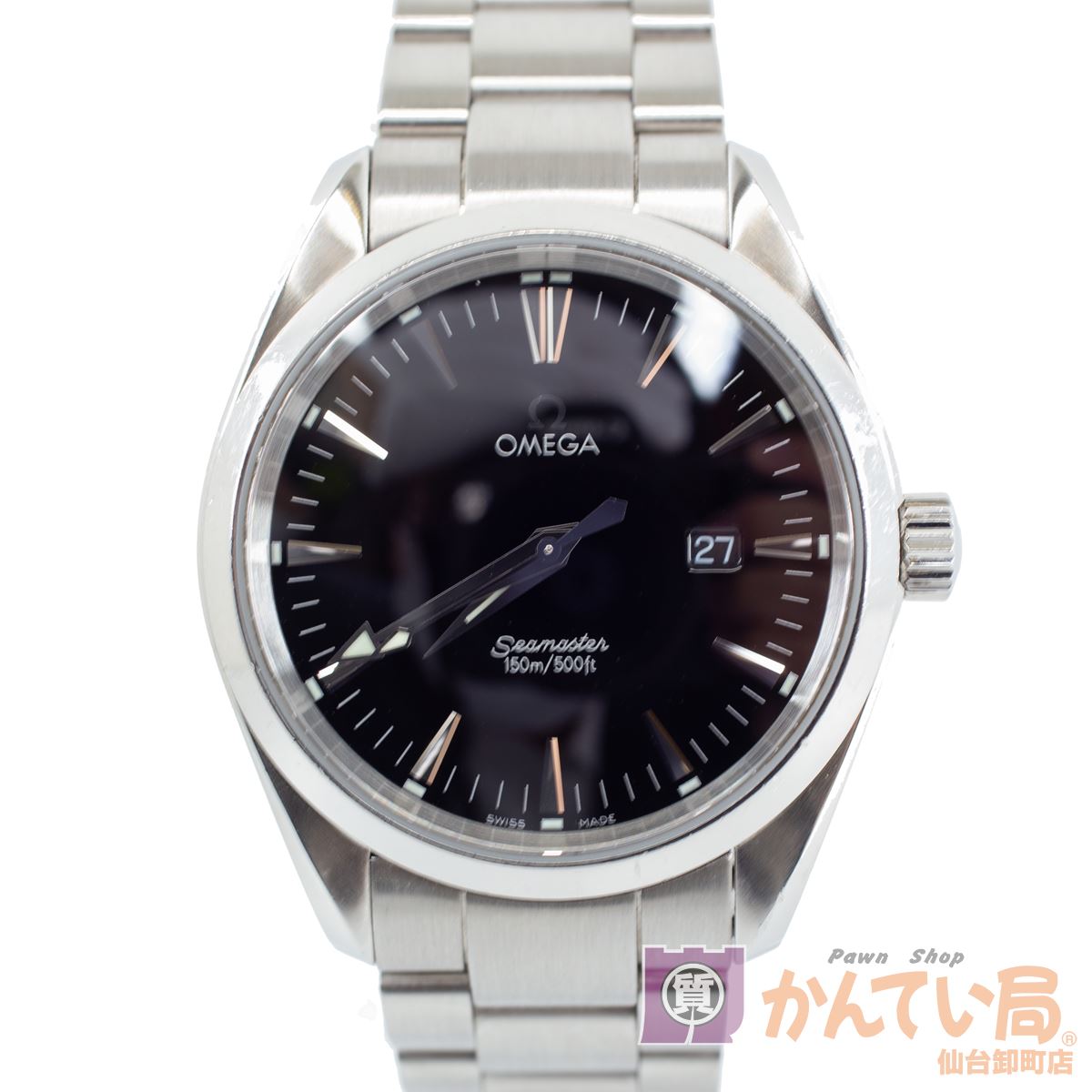 OMEGA【オメガ】　2517.50　シーマスター　アクアテラ　クォーツ　電池交換済み　腕時計　メン ...