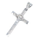 クロス ペンダントトップ ホワイトゴールド K18WG ダイヤモンド 0.13ct 十字架 キリスト 6.1g 【中古】 USED-AB 【9304】 質屋かんてい局仙台卸町 楽天市場店