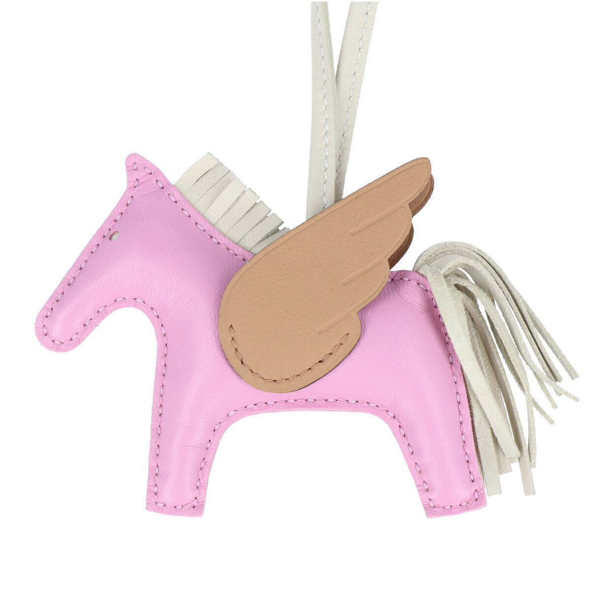 【HERMES】エルメス ロデオチャームPM ペガサス Z刻印 2021年製 アニョーミロ レザー ピンク ベージュ ホワイト 【中古】USED-S 【9304】 質屋かんてい局仙台卸町店のサムネイル