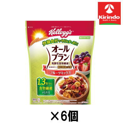 【6個セット】ケロッグ オールブラン フルーツミックス 380g×6個【軽減税率対象商品】' お菓子 チョコ 焼き菓子 スナック せんべい ポテチ クッキー