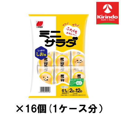 16個セット ミニサラダ しお味 61g(個包装込み)×16個セット【軽減税率対象商品】' お菓子 チョコ 焼き..