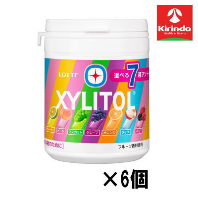 【6個セット】ロッテ キシリトールガム 7種アソートボトル 133g×6個【軽減税率対象商品】' お菓子 チョコ 焼き菓子 スナック せんべい ポテチ クッキー