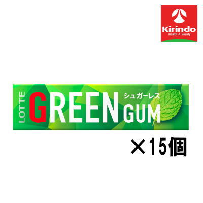 【15個セット】ロッテ グリーンガム 9枚×15個【軽減税率対象商品】' お菓子 チョコ 焼き菓子 スナック せんべい ポテチ クッキー