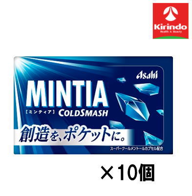 【10個セット】アサヒグループ食品 ミンティア コールドスマッシュ 50粒（7g）×10個【軽減税率対象商品】' お菓子 チョコ 焼き菓子 スナック せんべい ポテチ クッキー