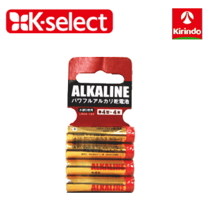 k-select(ケーセレクト) パワフルアルカリ乾電池 単4型 4本入