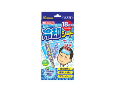 k-select(ケーセレクト) 冷却シート10時間大人用18枚入(3枚×6袋)×1個 熱さましシート ピタッと貼って冷える