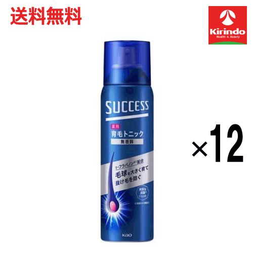 大決算セール 送料無料 12本セット 花王 サクセス 薬用育毛トニック 無香料 280g ×12本【医薬部外品】トニック 男性用 育毛 育毛剤 抜け毛 ふけ かゆみ
