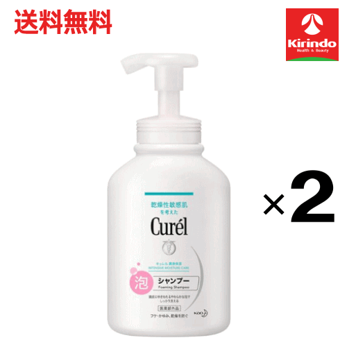 ポイント20倍 3/31(火)23:59まで 送料無料 2個セット 花王 キュレル 泡シャンプーポンプ 480mL×2個 医薬部外品 シャンプー