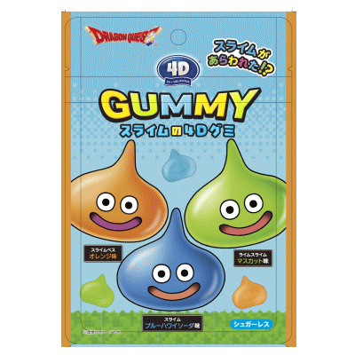 数量限定 スクウェアエニックス ドラゴンクエスト スライムの4Dグミ 38g【 軽減税率対象商品】 ドラクエ スライムグミ スライムがあらわれた