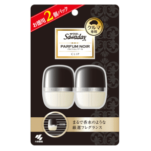 小林製薬 サワデー クルマ専用クリップ パルファムノアール 2個パック 6ml×2個入