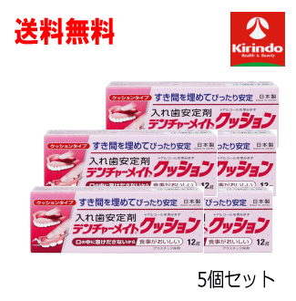 送料無料 5個セット 共和 デンチャーメイトクッション 12g×5個 入れ歯安定剤 クッション材 口の中に溶けださない 日本製