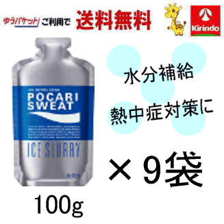 ゆうパケット送料無料 【9個セット】 大塚製薬 ポカリスエット アイススラリー 100g×9個 ※軽減税率対象商品 熱中症対策 水分補給 パウチ スポーツ 運動 差し入れにのサムネイル
