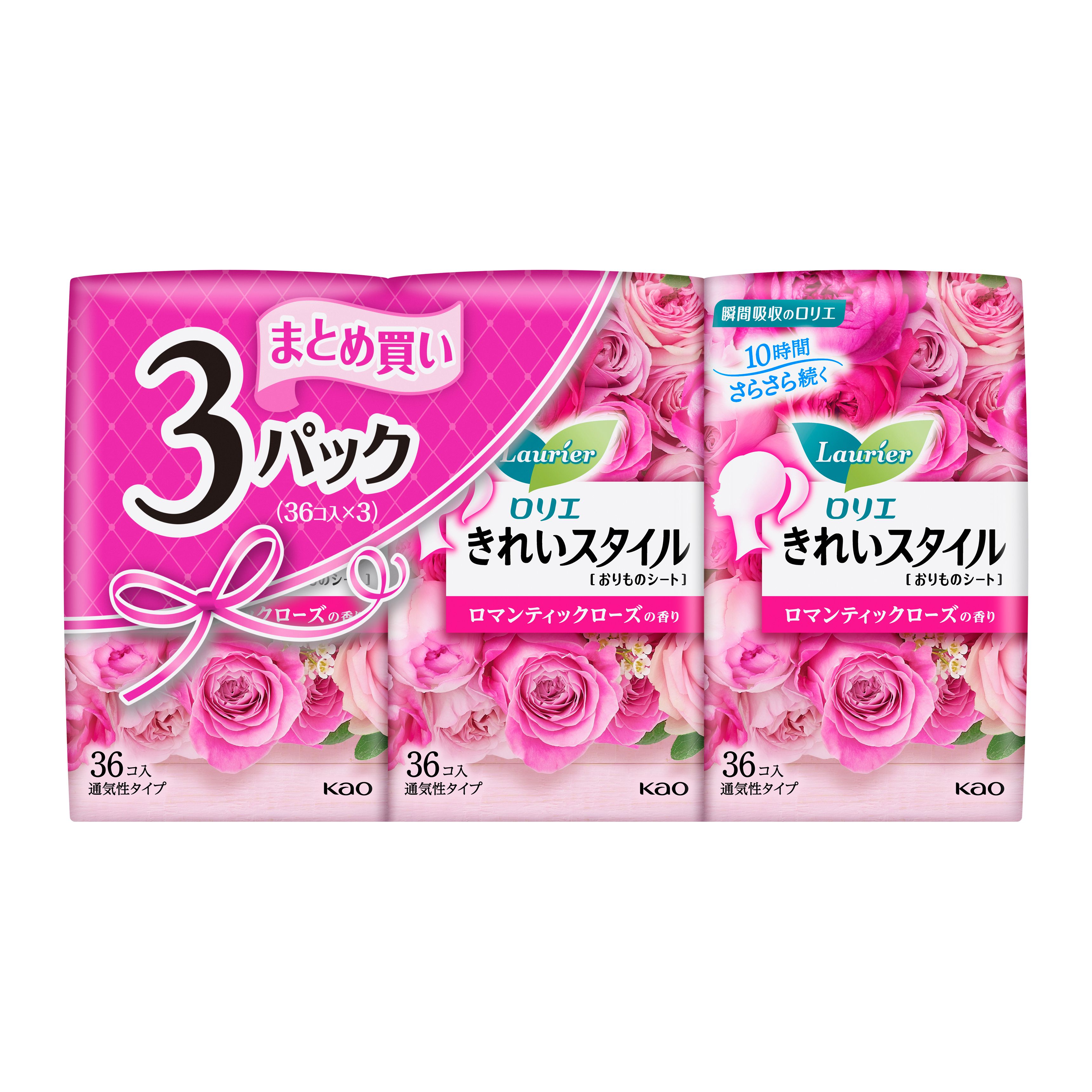 花王 ロリエ きれいスタイルロマンティックローズ 36個入×1個 生理用品