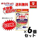 GWセール! ゆうパケットで送料無料 6個セット 大容量40日分 小林製薬の栄養補助食品(サプリメント) サラシア100 40日分(120粒)× 6個セット 血...