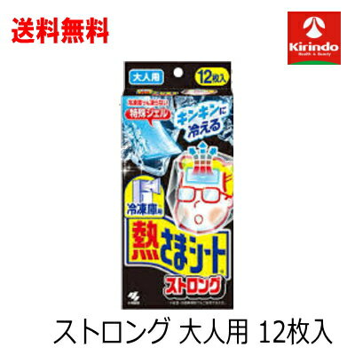 70周年創業祭 送料無料 小林製薬 冷凍庫用 熱さまシート ストロング 大人用 12枚入×1個 急な発熱 冷却..