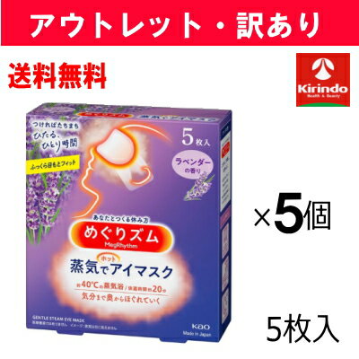 【アウトレット・訳アリ】12/9以降出荷予定 送料無料 5個セット 花王 めぐリズム 蒸気でホットア ...