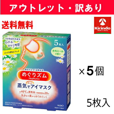 【アウトレット・訳アリ】12/9以降出荷予定 送料無料 5個セット 花王 めぐリズム 蒸気でホットア ...