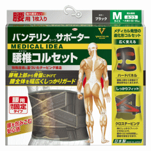 送料無料 興和 バンテリンコーワ サポーター 腰椎コルセット ふつう M 男女兼用