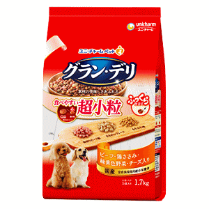 乐天商城 - ユニ・チャームペット グラン・デリ ふっくら仕立て 食べやすい超小粒 1.7kg