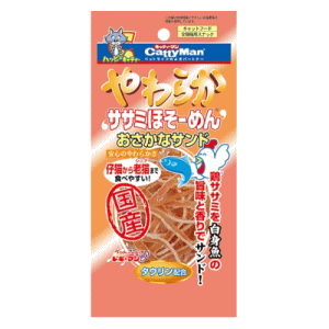 ドギーマンハヤシ キャティーマン やわらかササミほそーめん おさかなサンド 25g