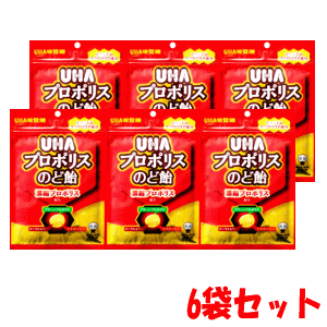 【6袋セット】UHA味覚糖 UHA プロポリス のど飴 52g※軽減税率対象