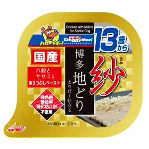 乐天商城 - ドギーマンハヤシ ドギーマン 紗 博多地どり 13歳から用 六穀とササミ入り 100g
