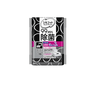 ユニ・チャーム シルコット 99.99% 除菌ウェットティッシュ 詰替 120枚（40枚×3個パック）