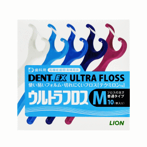 ライオン歯科材 デント EX ウルトラフロス M10 10本入×1個 人気の歯間ブラシ Mサイズ