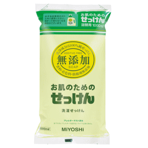肌に優しい無添加の洗濯洗剤でおすすめを教えてください。できれば市販で買えるものだと嬉しいです。
