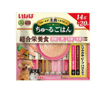 いなばペットフード ちゅ～るごはん とりささみ・ビーフバラエティ 14g×20本