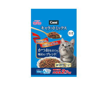 Rakuten - ペットライン キャラットミックス かつお仕立ての味わいブレンド 2.7kg(450g×6)