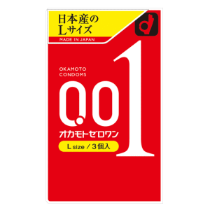 オカモト ゼロワン 0.01 Lサイズ 3個入り×1個 避妊具 コンドーム 大きめ