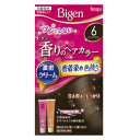 ホーユー ビゲン 香りのへアカラー濃密クリーム 密着染め色持ちタイプ 6:ダークブラウン 1剤40g+2剤40g