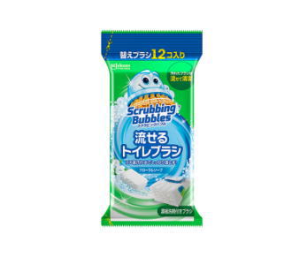 ジョンソン スクラビングバブル 流せるトイレブラシ フローラルソープの香り つけ替え用 ブラシ12個