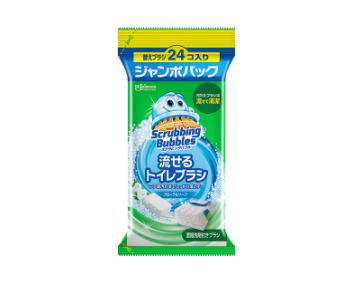 汚れたブラシを流せるから清潔！ ハンドルと、洗剤成分を染み込ませた使い捨てできるブラシから構成されています。 洗剤付きブラシは、トイレットペーパーのように分解する素材でできているので、トイレに流すことができます。 濃縮洗剤付ブラシが、フチ裏汚れまでしっかり落とします。 浄化槽トイレにもお使いいただけます。 ●メーカー：ジョンソン・エンド・ジョンソン　〒101-0065　東京都千代田区西神田3丁目5番2号　03-4411-7100●区分：日用品●広告文責：(株)キリン堂　078-413-3314