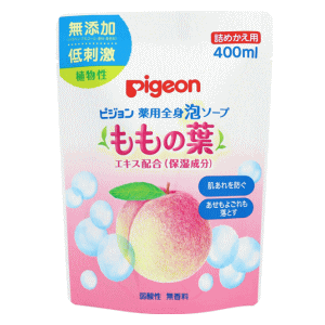 ピジョン 薬用全身泡ソープ ももの葉 詰めかえ用 400ml 【医薬部外品】
