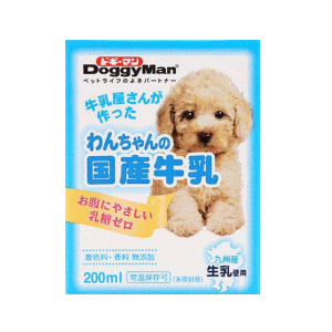 ドギーマンハヤシ わんちゃんの国産牛乳 200ml