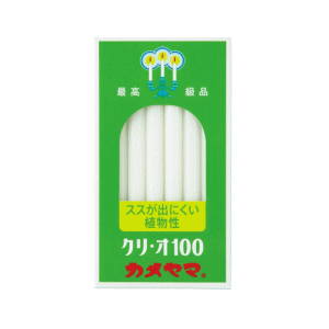 パーム油(ヤシの実)から抽出された植物原料から作られている、植物性ローソク。ススが出にくく、空気もお仏壇も汚れにくい。