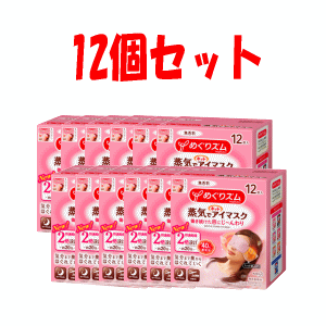 【12個セット】花王 めぐりズム 蒸気でホットアイマスク 無香料 12枚入×12