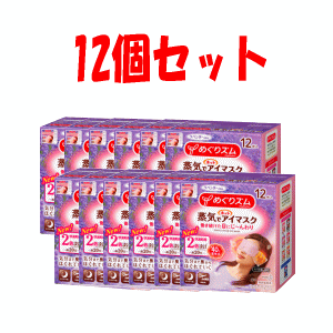 【12個セット】花王 めぐりズム 蒸気でホットアイマスク ラベンダーの香り 12枚入×12