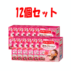【12個セット】花王 めぐりズム 蒸気でホットアイマスク ローズの香り 12枚入×12