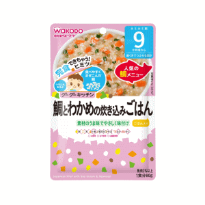 アサヒグループ食品グーグーキッチン 鯛とわかめの炊き込みごはん 9か月頃から 80g※軽減税率対象