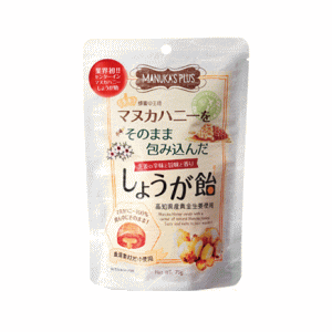 マヌカハニーをそのまま包み込んだしょうが飴 75g×1袋 のど飴 しょうが マヌカハニー【軽減税率対象商品】