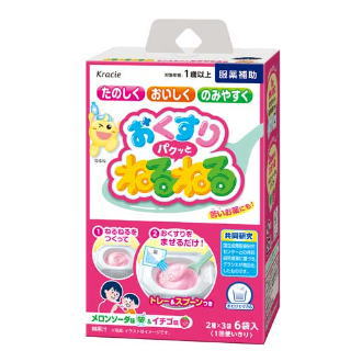 クラシエ おくすりパクッとねるねる メロンソーダ味・イチゴ味 各3袋のサムネイル