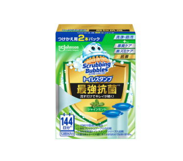 Rakuten - ジョンソン スクラビングバブル トイレスタンプ 最強抗菌 シャインミント つけかえ用 2本パック 38g×2（12回分）
